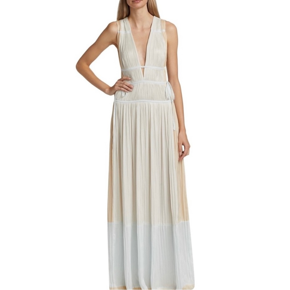 Ulla Johnson Valeria Pleated white dress size 6